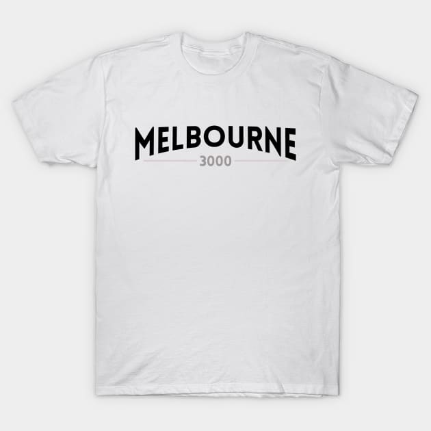 Melbourne 3000 Arc Logo (Black Logo) T-Shirt by myfourdigits